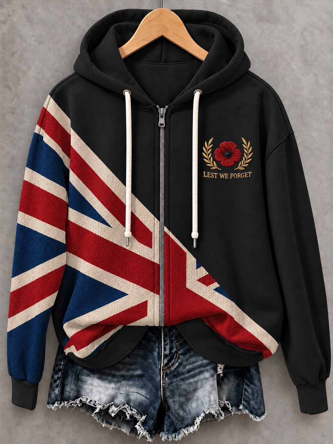 Women's Remembrance Day Zip-Up Hoodie