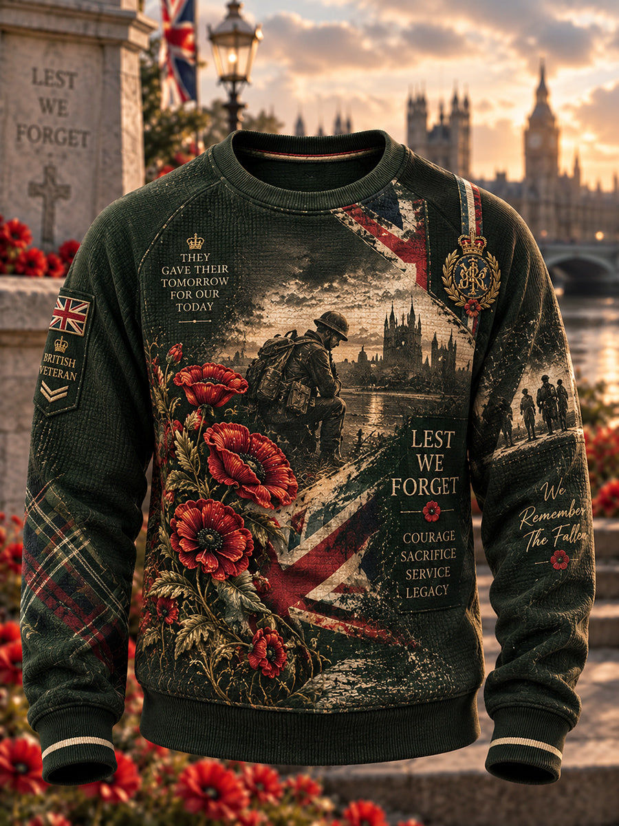 Women's British Remembrance Day Printed Sweatshirt