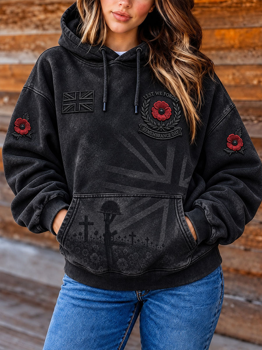 Women's Lest We Forget Print Hoodie