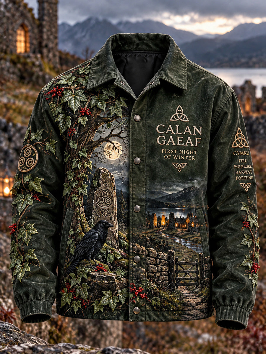 Men's British Wales Calan Gaeaf Printed Jacket