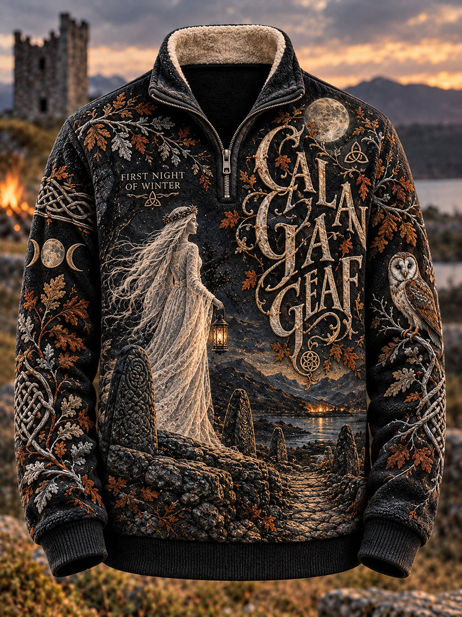 Men's British Wales Calan Gaeaf Printed Flannel Top