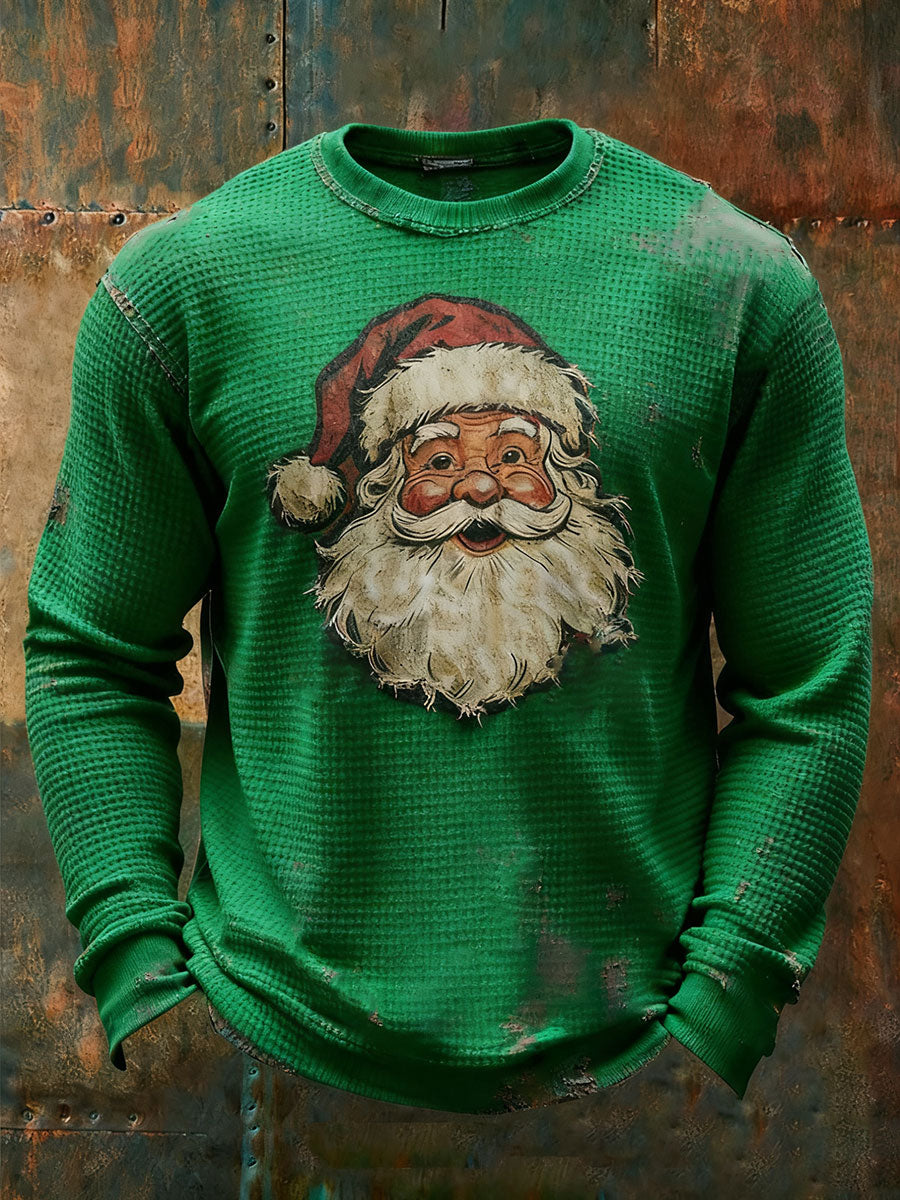 Men's Santa Claus printed casual top