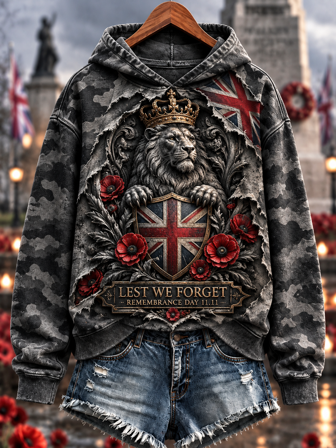 Women's Remembrance Day Lest We Forget  Regular Sweatshirt