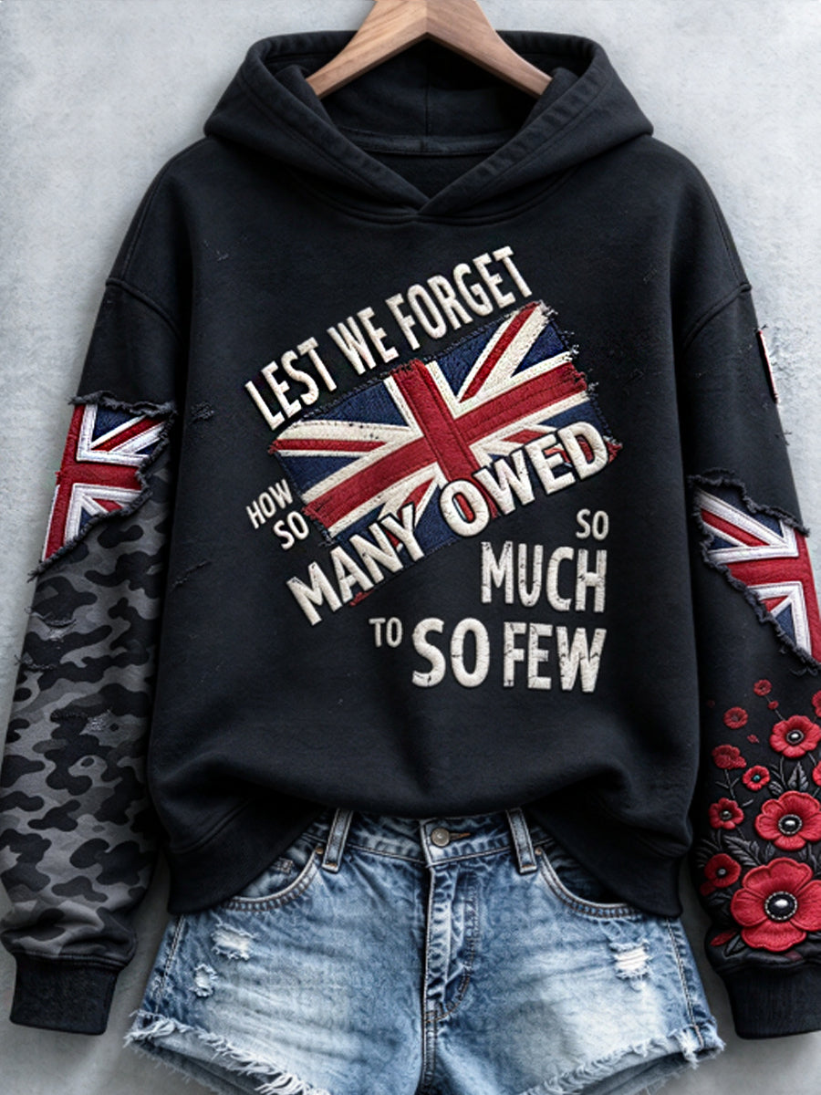 Women's Remembrance Day Lest We Forget  Regular Sweatshirt