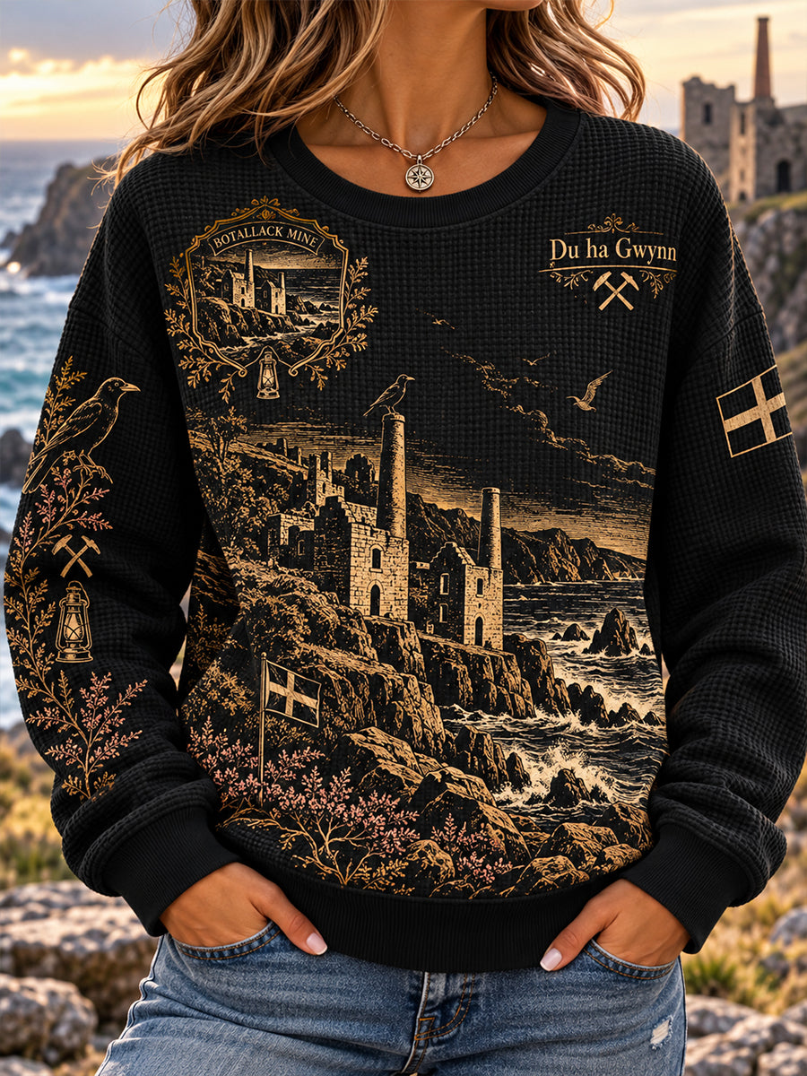 Women’s UK Cornwall Waffle Long-Sleeve Sweatshirt