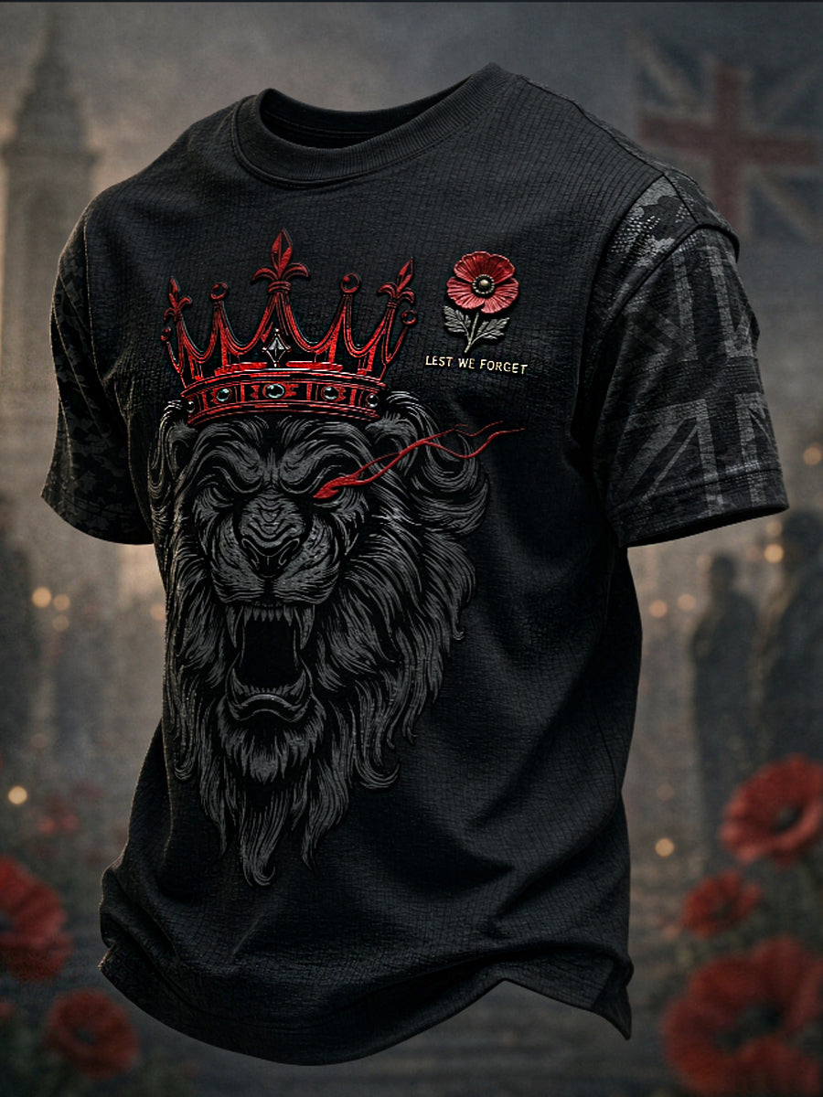 Men's Remembrance Day Lest We Forget Short Sleeves T-shirt