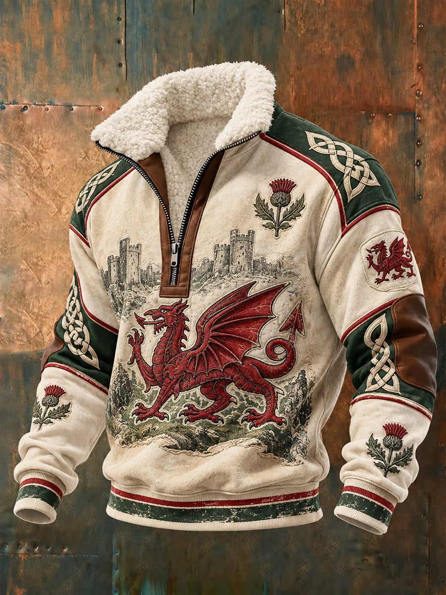 Men's Welsh Dragon Print Sweatshirt