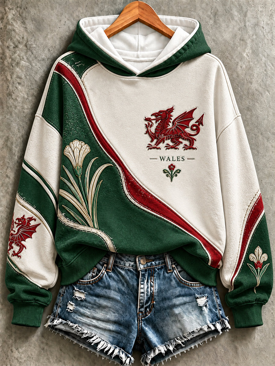 Women's Welsh Dragon Print Sweatshirt
