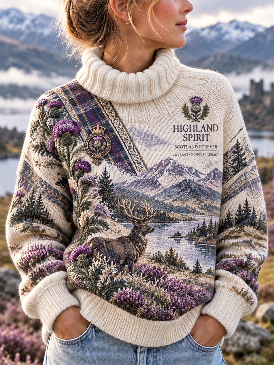 Women's Scottish St Andrew's Day Printed Imitation Sweater
