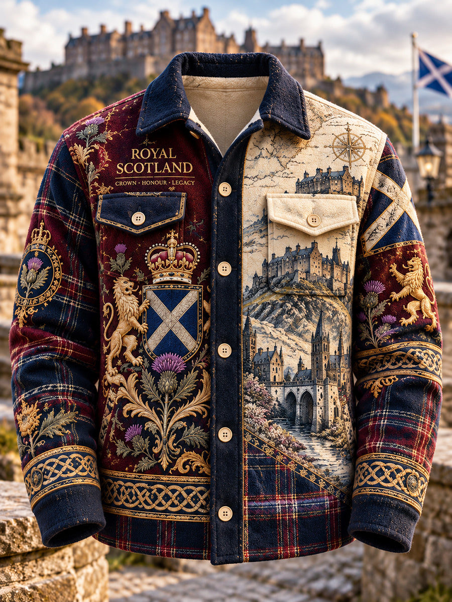 Men's Scottish St Andrew's Day Printed Heavyweight Jacket