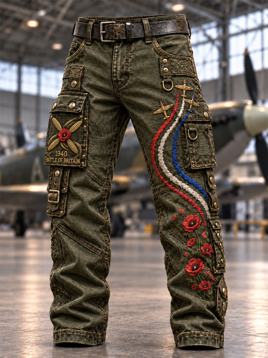 Men's Remembrance Day Lest We Forget Casual Work Trousers