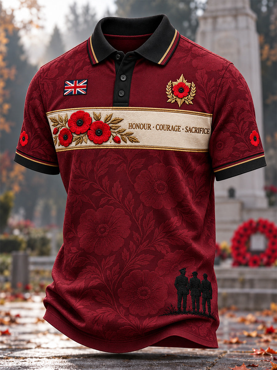 Men's Remembrance Day Lest We Forget Polo Shirt