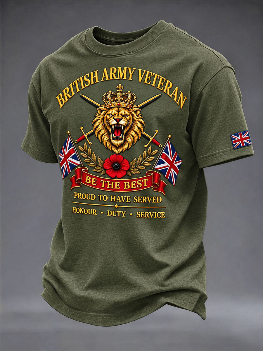 Men's British Army Veteran Print T-shirt