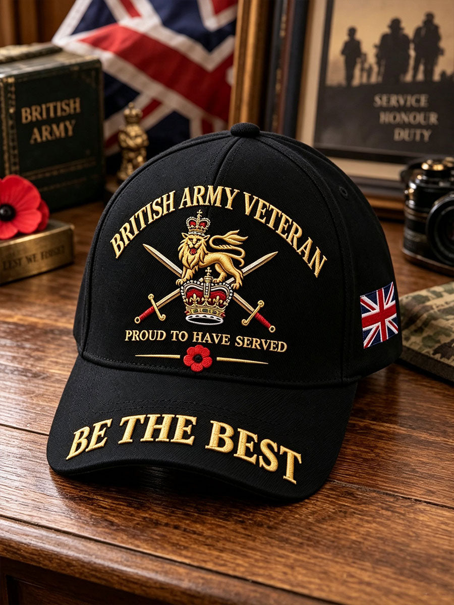 Unisex British Army Veteran Print Hat