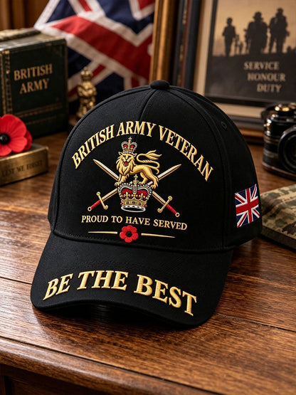 Unisex British Army Veteran Print Hat