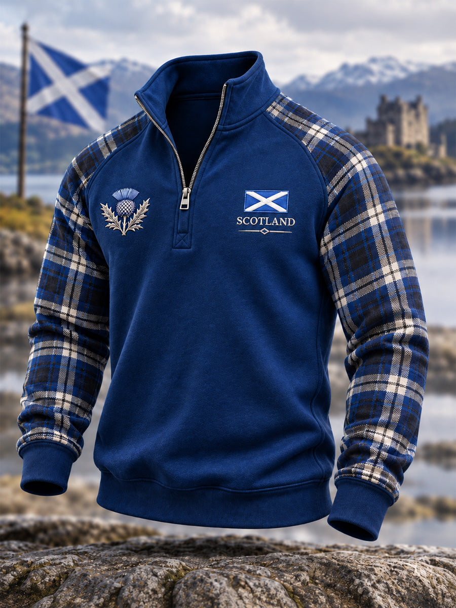 Men's St. Andrew's Day Print Zip-Up Hoodie