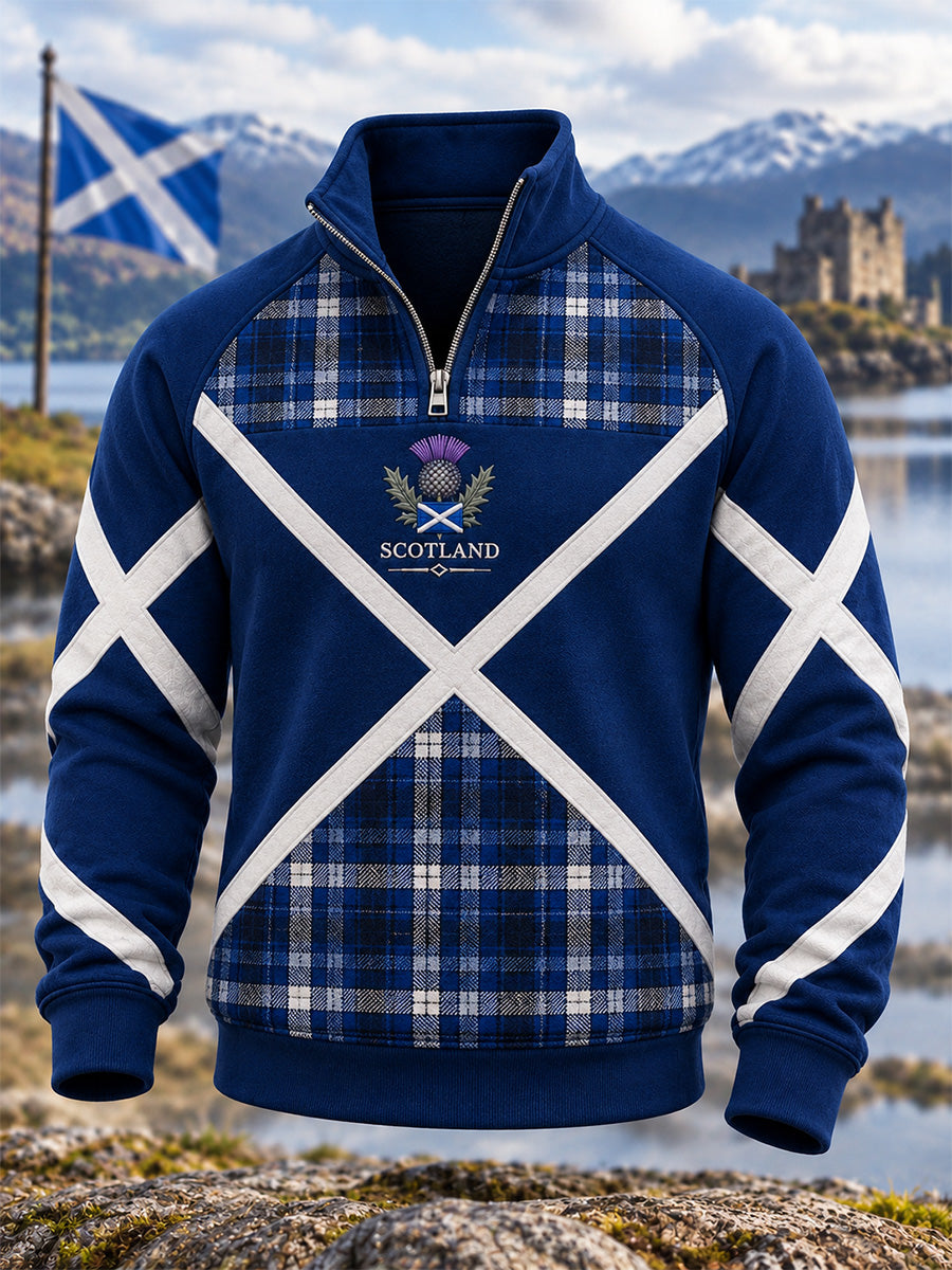 Men's St. Andrew's Day Print Zip-Up Hoodie