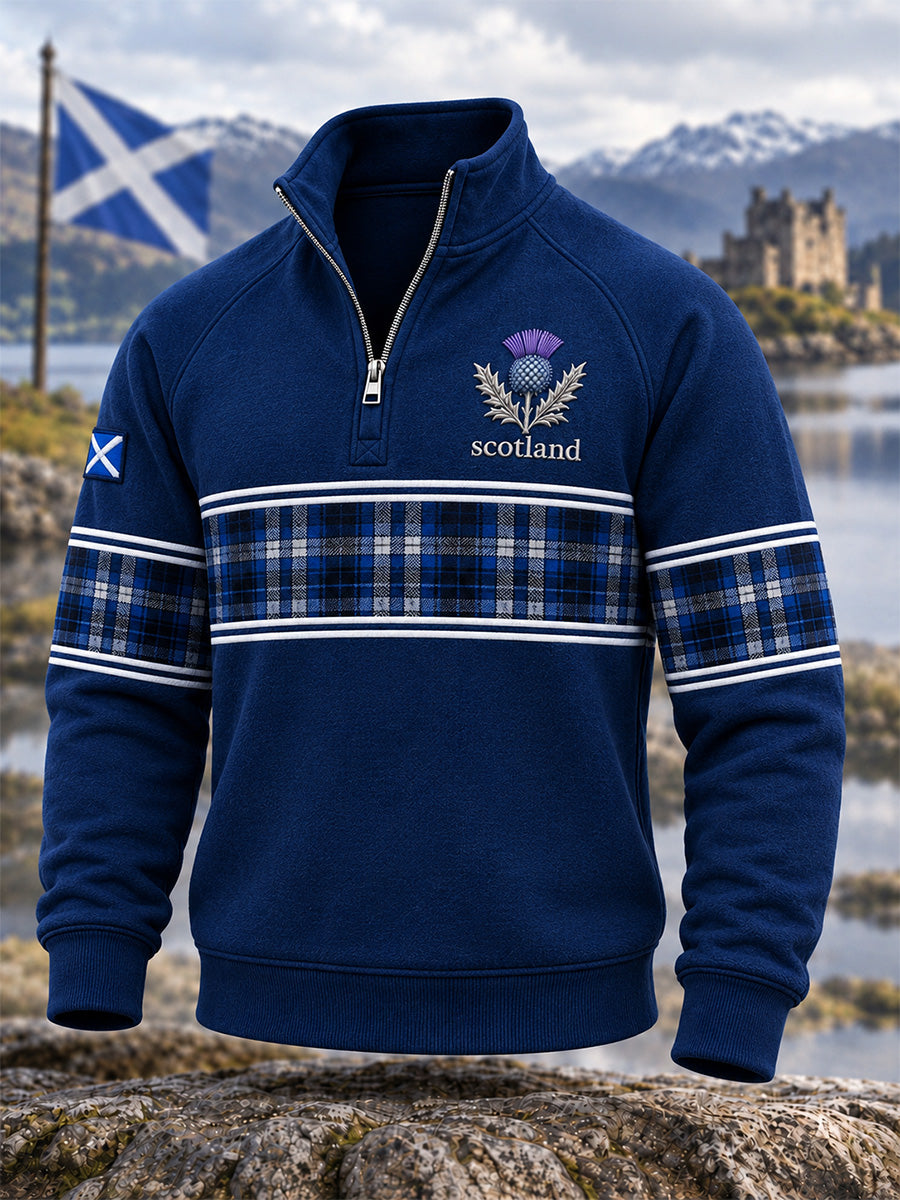 Men's St. Andrew's Day Print Zip-Up Hoodie