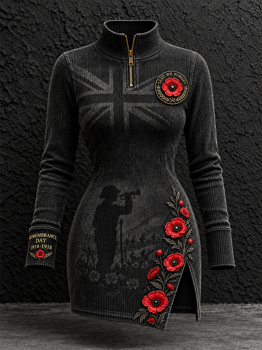 Women's Remembrance Day Lest We Forget Mini Dress