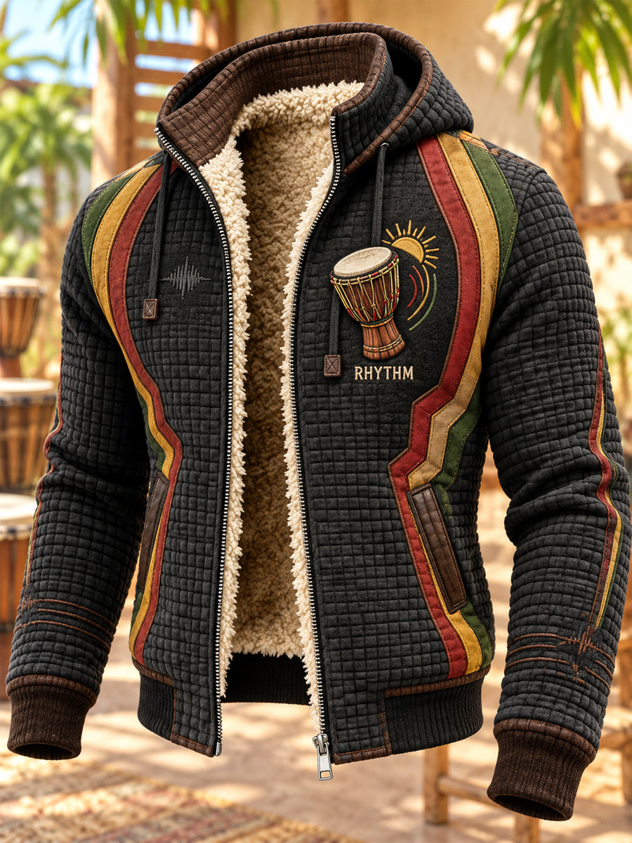 Men's Reggae Art Composite Fleece Jacket
