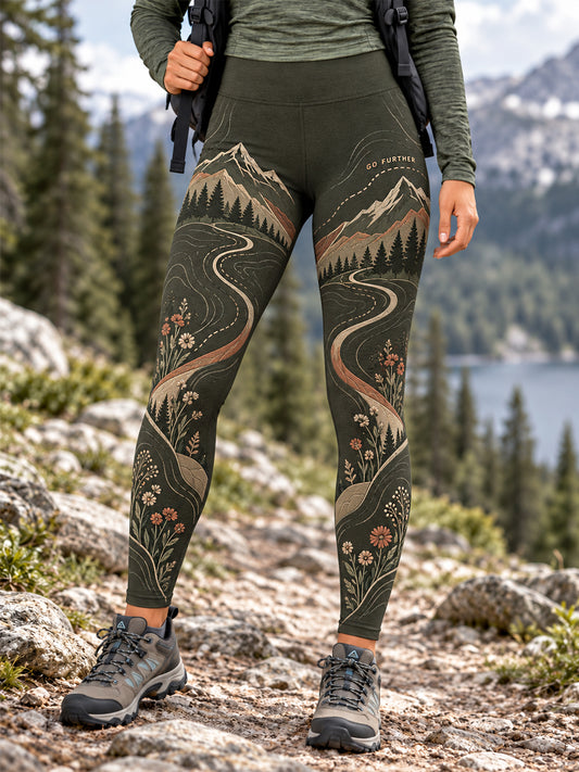 Women's Go Further Wilderness Trail Print Hike Lovers Leggings