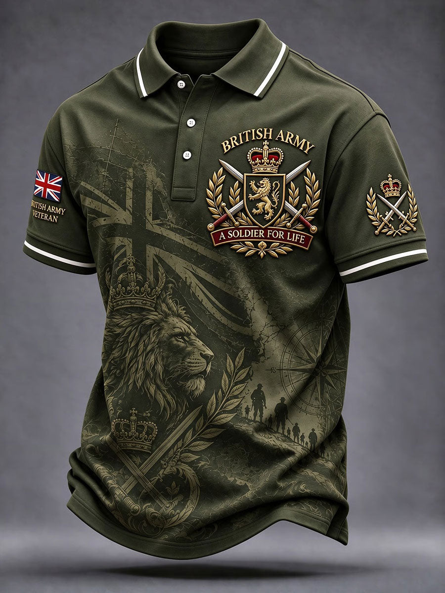 Men's British Army Print Shirt
