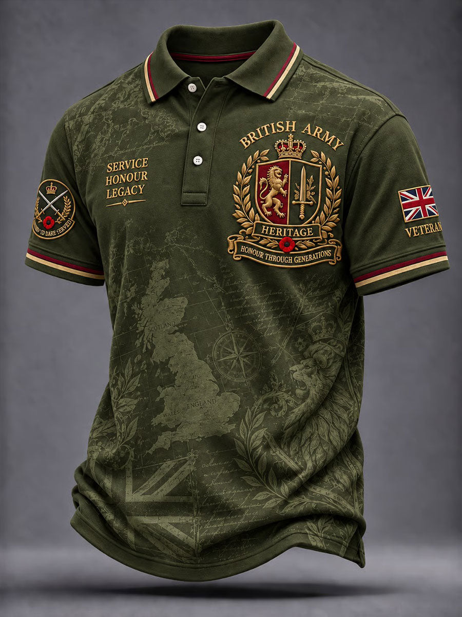 Men's British Army Print Shirt