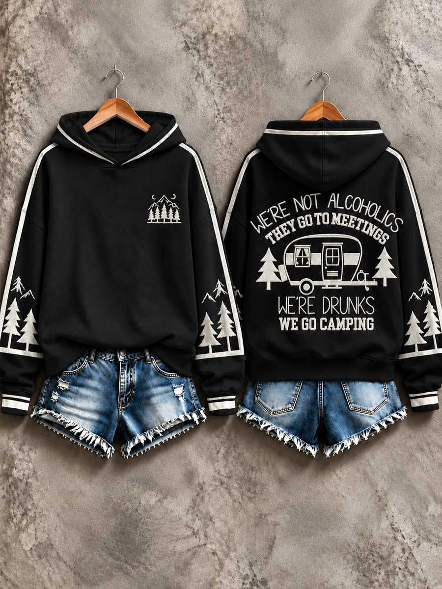 Women's Camping Print Sweatshirt