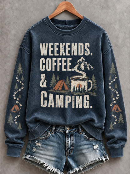 Women's Camping Printed Sweatshirt
