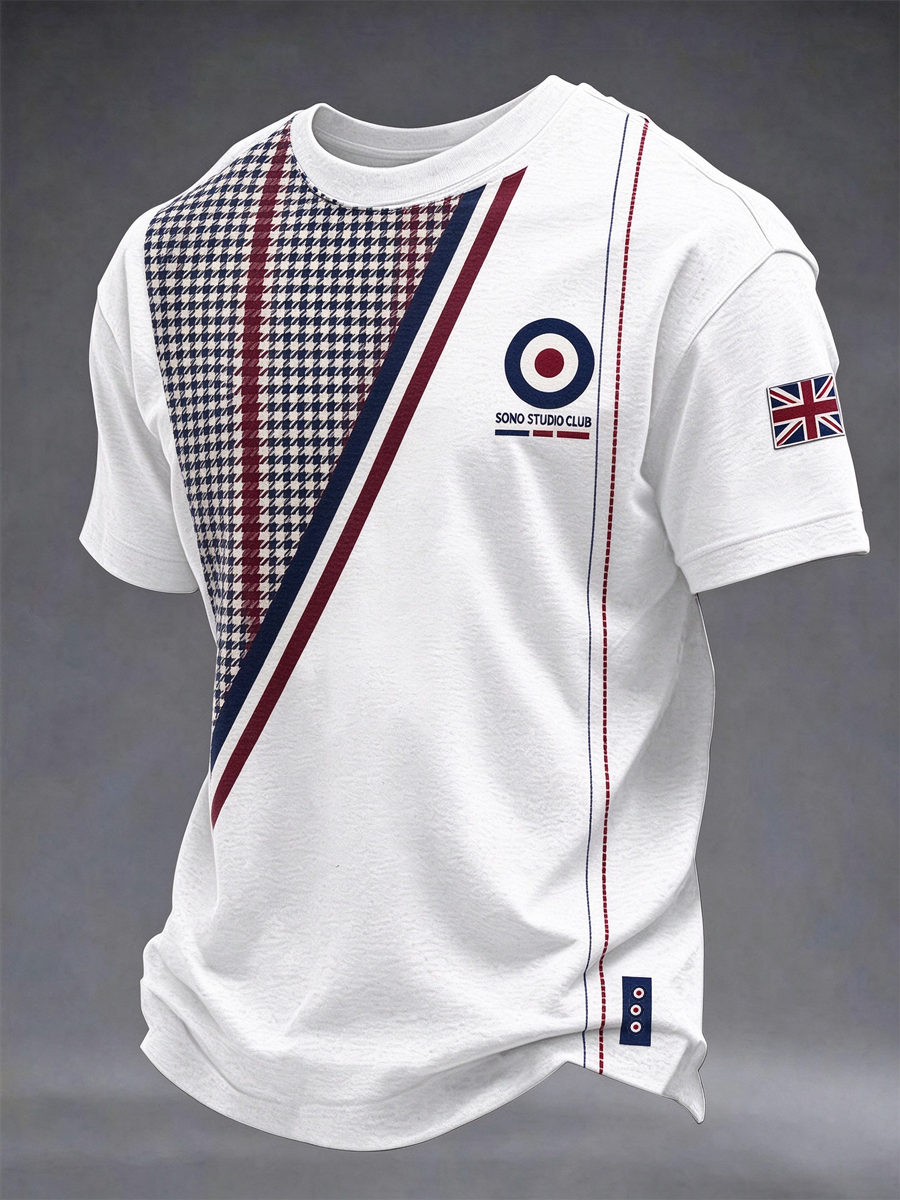 Men's UK Music Lover Mods Art Printed short sleeves t-shirt