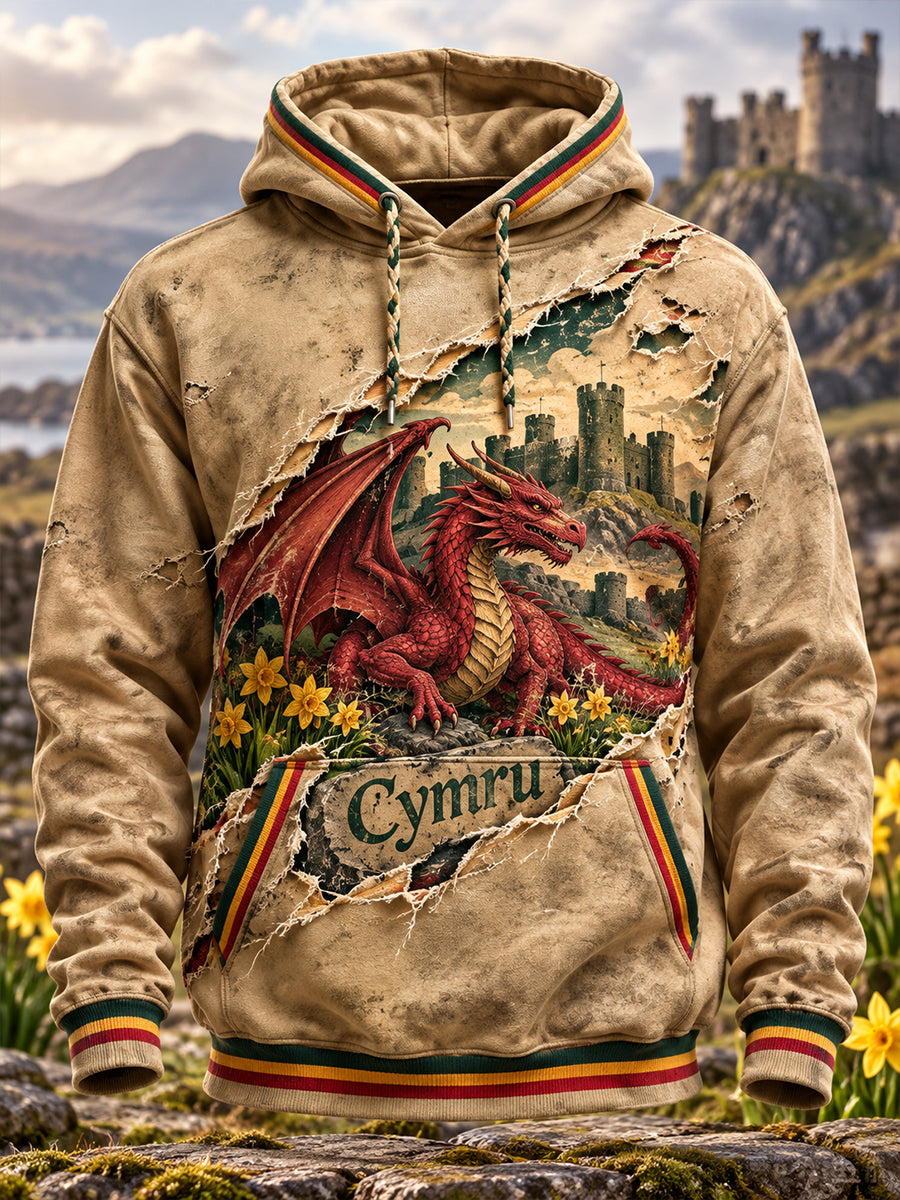 Men's UK Wales Long-Sleeve Hoodie