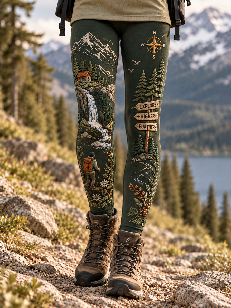 Women's Hiking Lover Printed Pants