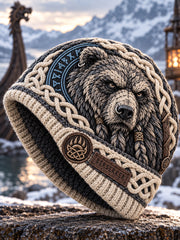 Viking Art Vintage Autumn And Winter Warm Cold Knitted Hat