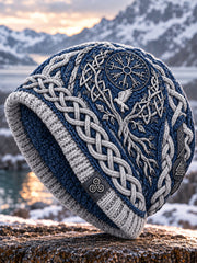 Viking Art Vintage Autumn And Winter Warm Cold Knitted Hat