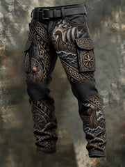 Men's Viking-style Valhalla With Plush Warm Zipped Pants