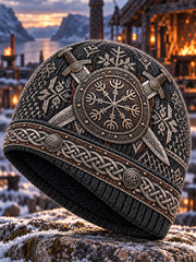Unisex Nordic Viking Warm Cold Knitted Hat