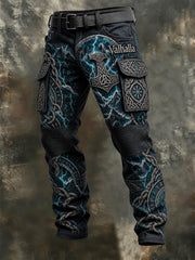 Men's Viking-style Valhalla With Plush Warm Zipped Pants