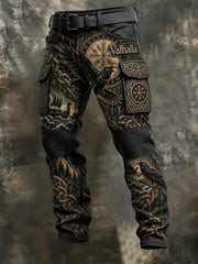 Men's Viking-style Valhalla With Plush Warm Zipped Pants