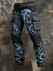 Men's Viking-style Valhalla With Plush Warm Zipped Pants