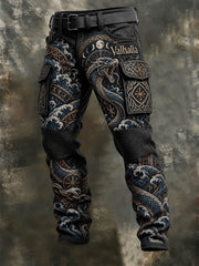 Men's Viking-style Valhalla With Plush Warm Zipped Pants